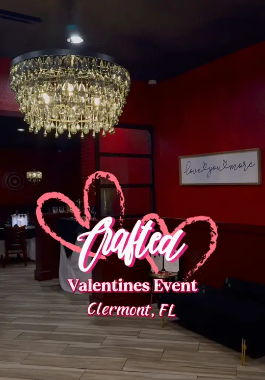 Crafted - Steakhouse in Clermont showing review, visit, prix fixe menu, tomahawk steak, crab legs, cherry old fashioned, starry night, video by clermontlocal on TikTok