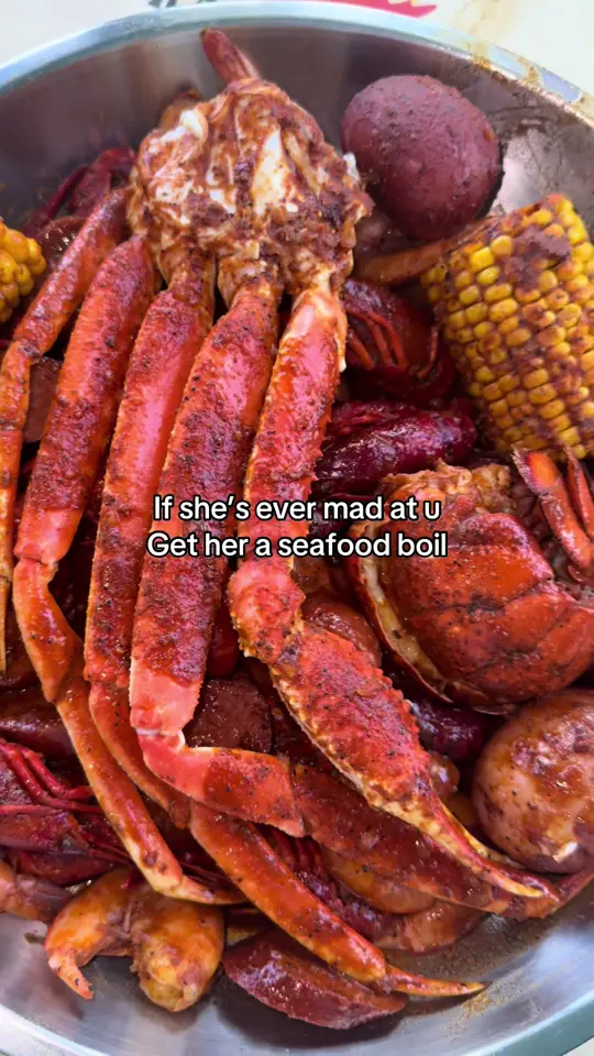 Crafty Crab Brandon in Brandon showing seafood boil, video by craftycrabbrandon on TikTok