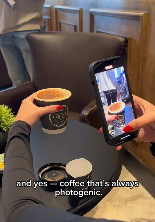 Crema Gourmet Doral in Doral showing cafe visit, matcha drink, pistachio croissant, video by cremagourmet on TikTok