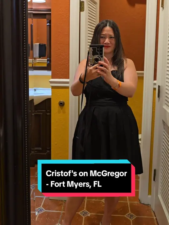 Cristof's on McGregor in Fort Myers showing restaurant visit, seafood, tuna carpaccio, bouillabaisse, video by sivamcateer on TikTok