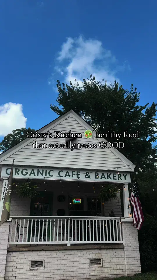 Cristy's Kitchen in Roswell showing review, healthy food, gluten-free, dairy-free, organic ingredients, video by dailyfreshie on TikTok