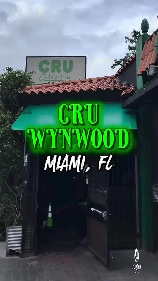 Cru Lounge Wynwood in Miami showing visit, atmosphere, video by crulounge on TikTok