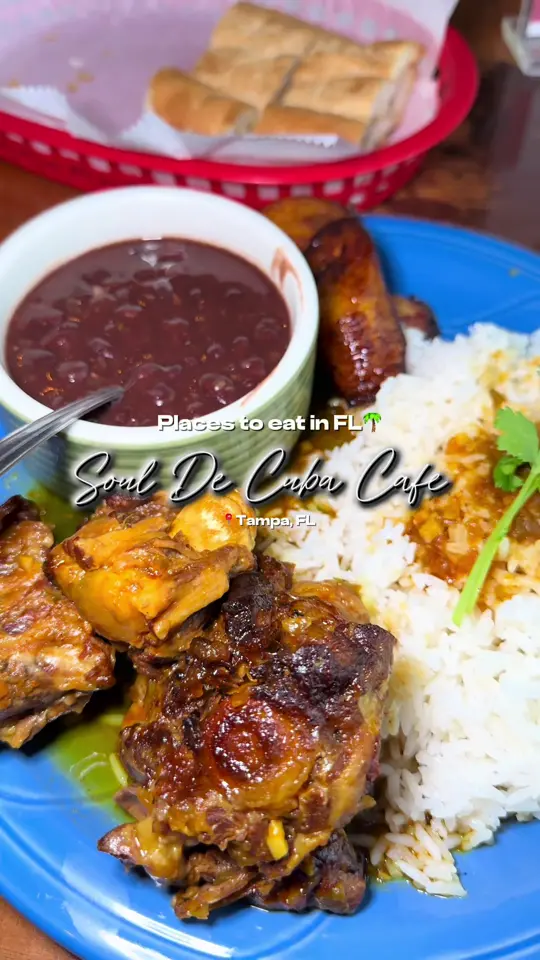 Cuba Cafe in Miami Beach showing cuban food, restaurant visit, video by kaymarie023 on TikTok
