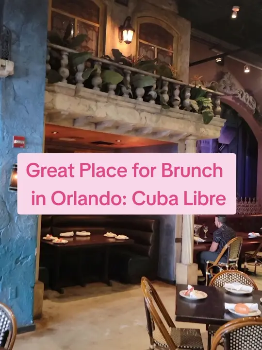 Cuba Libre Restaurant & Rum Bar in Orlando showing brunch, food, video by orlandofamilyfun on TikTok