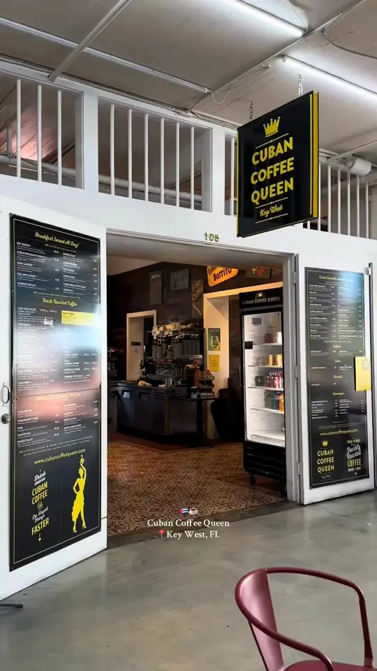 Cuban Coffee Queen Downtown (Southard And Duval) in Key West showing coffee, atmosphere, visit, video by Cuban Coffee Queen on Facebook