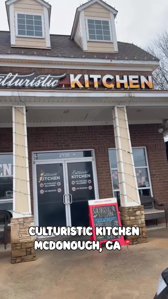 Culturistic Kitchen in McDonough showing great food, great drinks, great customer service, karaoke, video by shortgirlnlj on TikTok