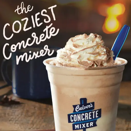 Culver’s in Braselton showing drink, frozen cocoa concrete mixer, video by Culver's on Facebook