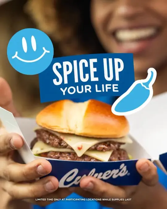 Culver’s in Cartersville showing food, jalapeño jack sandwich, video by Culver's on Facebook