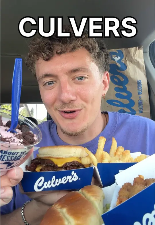 Culver’s in Jasper showing visit, review, video by fatbyfriday on TikTok