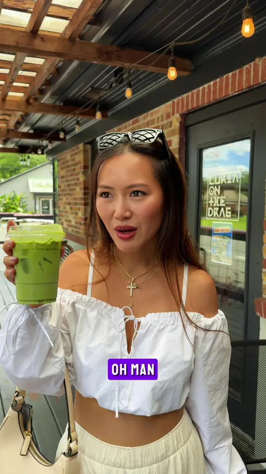 Curia On The Drag in Gainesville showing review, visit, strawberry matcha, video by vickiiliu on TikTok