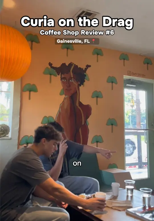 Curia On The Drag in Gainesville showing coffee shop, visit, video by arimeyerrr on TikTok