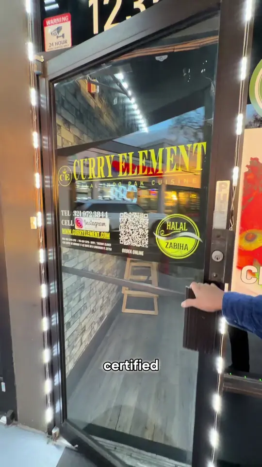 Curry Element Halal Indo Pak Cuisine in Longwood showing visit, indian food, video by farahthedesifairy on TikTok