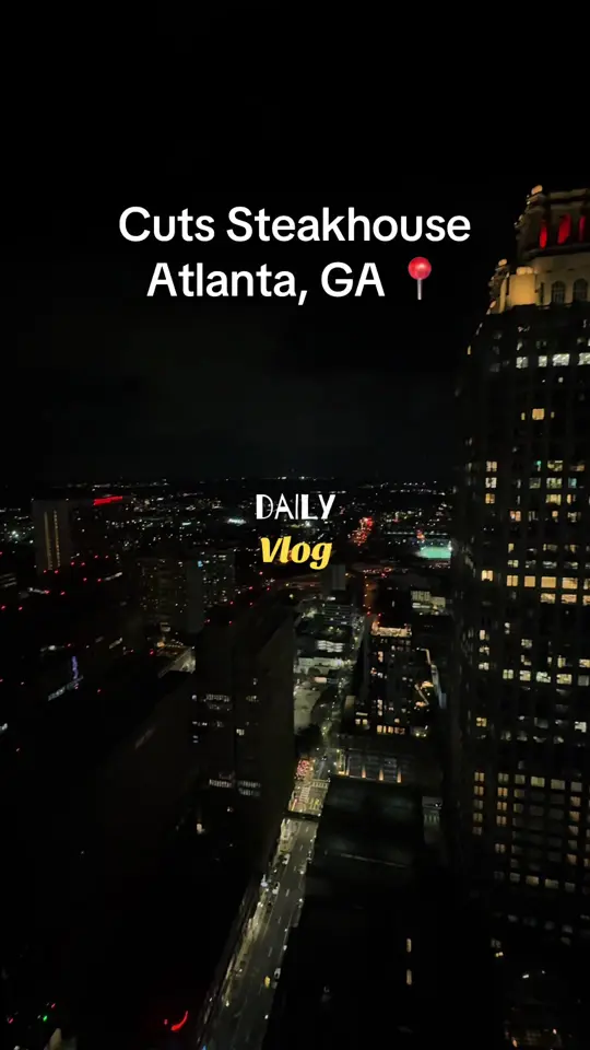 Cuts Steakhouse in Atlanta showing steak, restaurant visit, video by carolinasllg on TikTok