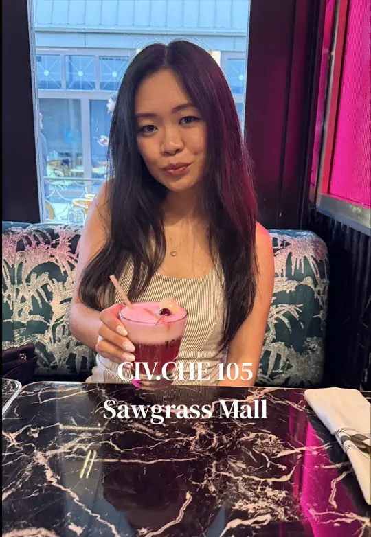 CVI.CHE 105 (Downtown) in Miami showing cocktail, lomo saltado, video by sageliekthespice on TikTok