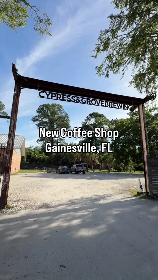 Cypress & Grove Brewing Company in Gainesville showing coffee, morning brew, remote work, cozy seating, video by cypressandgrovebrewing on TikTok