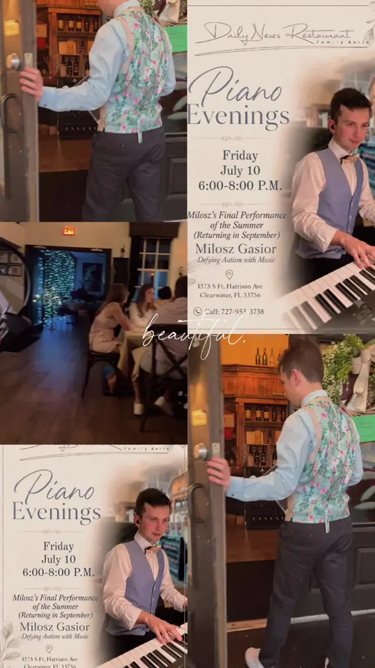 Daily News Restaurant - Belleair in Clearwater showing live music, piano evening, video by asdvirtuoso on TikTok