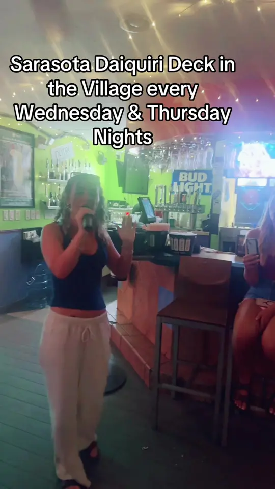  in Florida showing karaoke, full bar, restaurant, video by jenniferbivins83 on TikTok