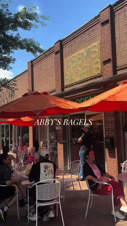 Dallas Bagels in Dallas showing review, wagyu wake up bagel, video by jamiecnan on TikTok