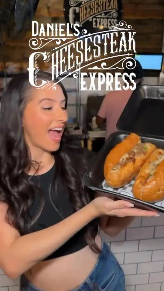 Daniel's Cheesesteak House in Winter Garden showing cheesesteaks, hot ranch wings, family owned business, downtown clermont, video by OnlyinClermont on Facebook
