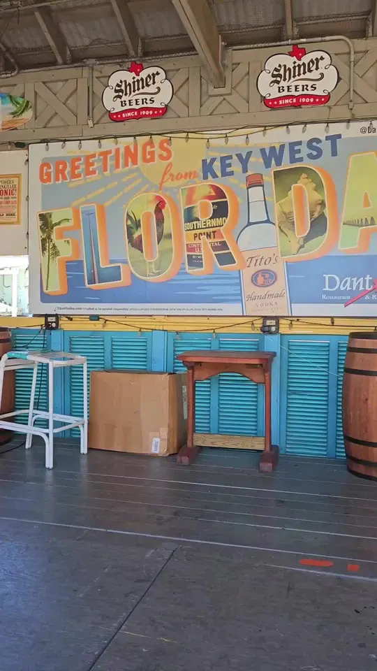 Dante's Key West Pool Bar & Restaurant in Key West showing cocktail, piña coladas, atmosphere, pool, music, video by daleletstravel on TikTok