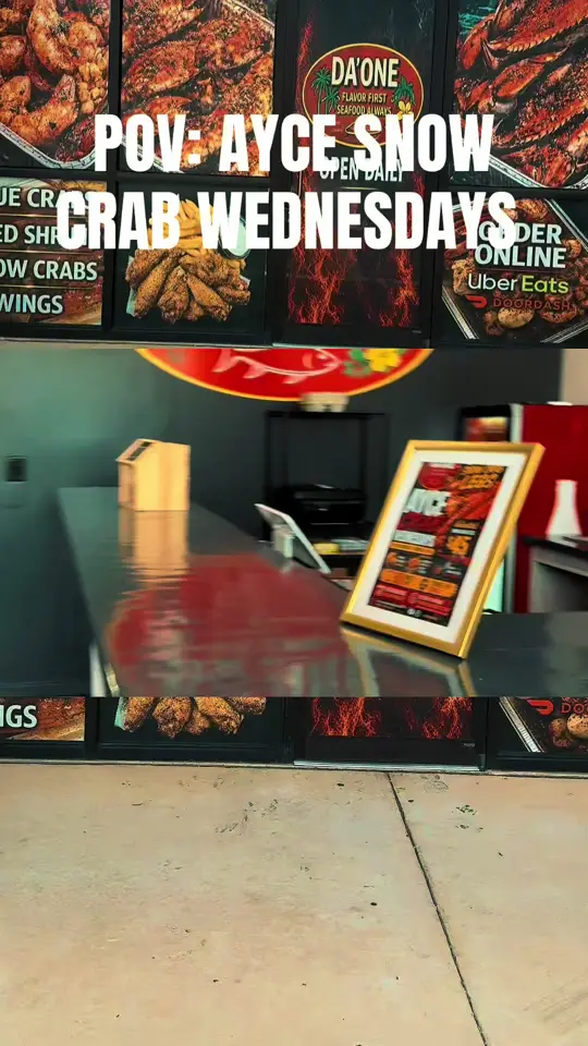 DaOne in Forest Park showing food, unlimited snow crab clusters, promotional event, video by daoneatl on TikTok