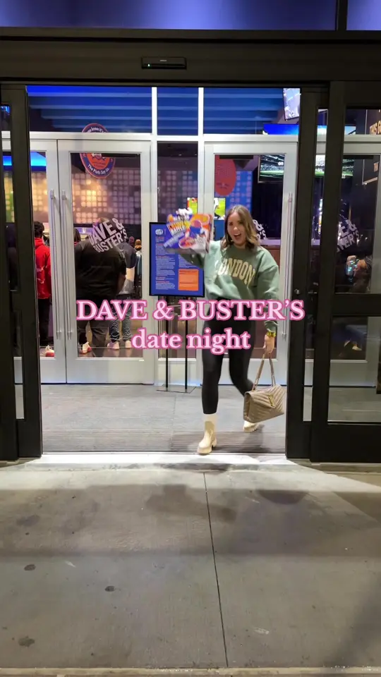 Dave & Buster's Pooler in Pooler showing visit, games, food, nachos, wings, salads, burger, video by thelongweekender on TikTok