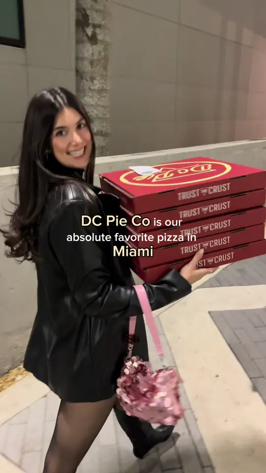 DC Pie Co. in Miami showing pizza, video by smileyandhealthy on TikTok