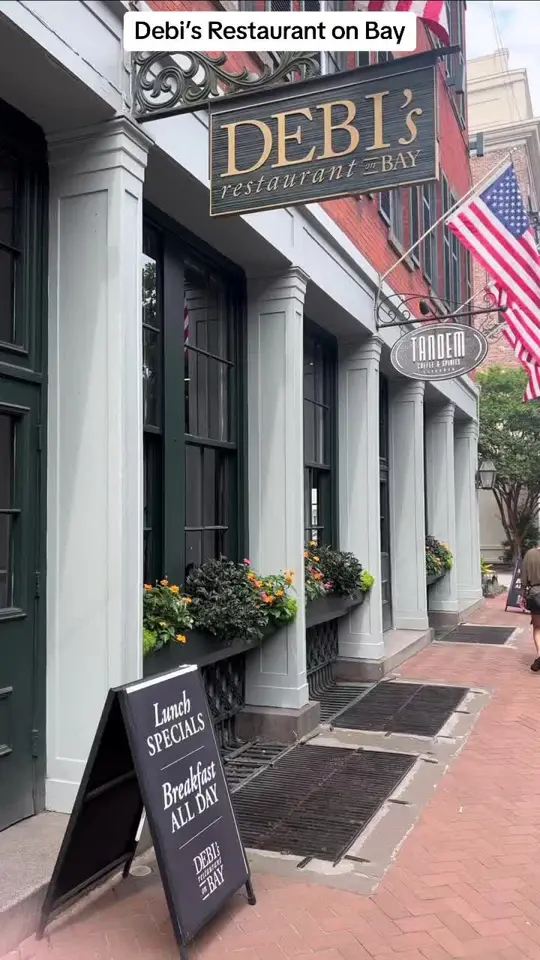 Debi's Restaurant in Savannah showing food, blt crab sandwich, video by wolfmancharlie on TikTok