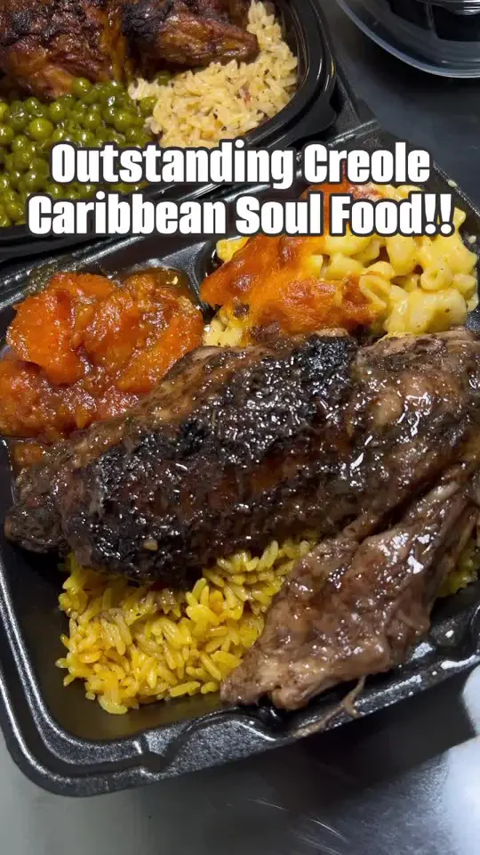 Decatur Food Hub in Decatur showing review, creole caribbean soul food, video by atlantafoodguy on TikTok