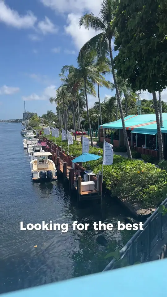 Deck 84 in Delray Beach showing review, waterfront views, outdoor dining, video by deck84_delray on TikTok