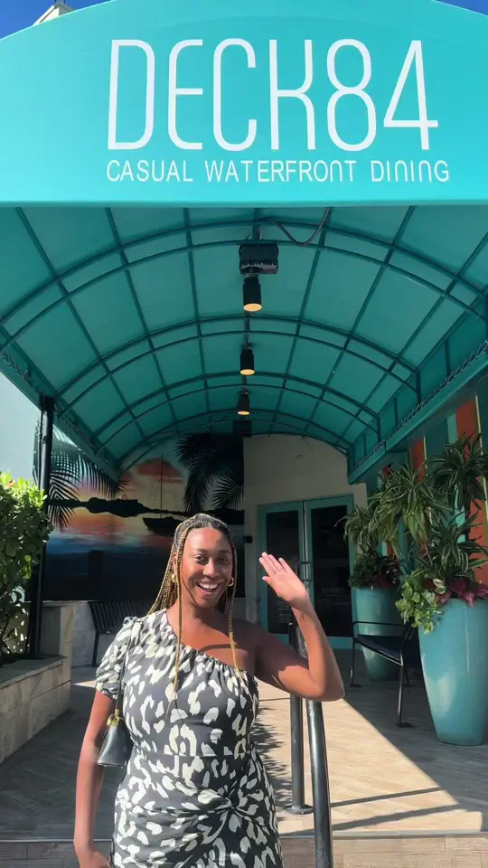 Deck 84 in Delray Beach showing waterfront dining, live music, happy hour, brunch, video by avyana_brie on TikTok