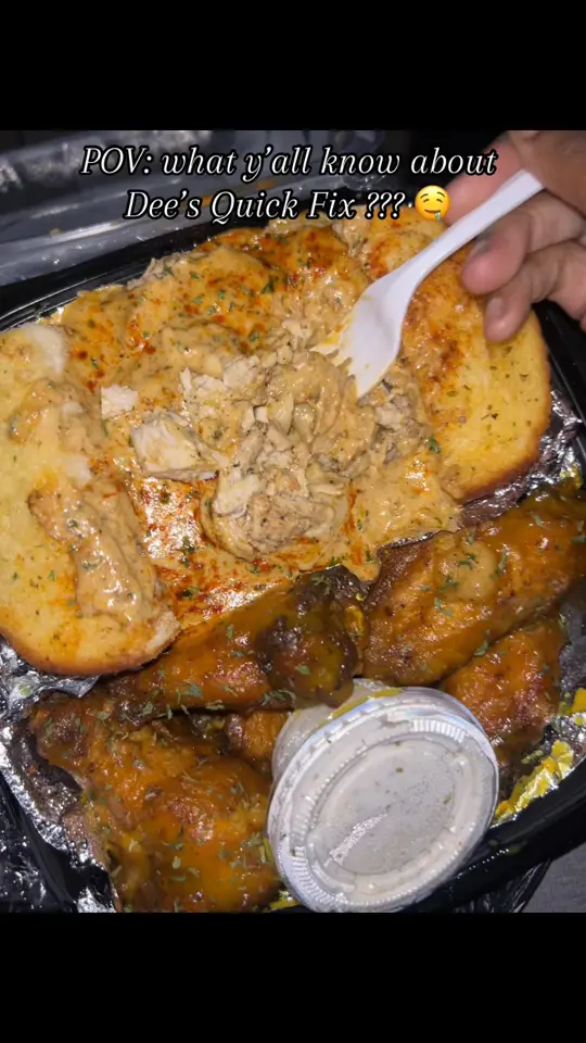 Dee's Quick Fix - Pasta, Wings, & More in Orlando showing food review, pasta, alfredo, video by the0nlyangiee_ on TikTok