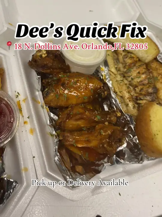 Dee's Quick Fix - Pasta, Wings, & More in Orlando showing wings, pasta, desserts, late night food, video by dees_quickfix on TikTok