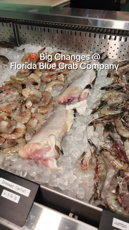 Deland Fish House in Deland showing seafood, oysters on the half shell, crab claws, crawfish, garlic butter sauce, fish dip, video by flbluecrabcompany on TikTok