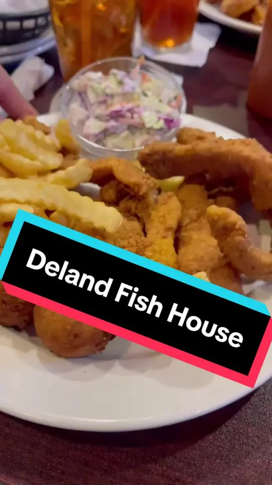 Deland Fish House in Deland showing food review, deland fish house, video by bokeyfoodie on TikTok