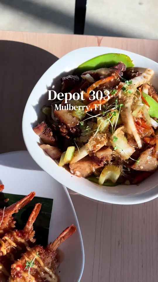 Depot 303 in Mulberry showing restaurant visit, food, video by corall.alejo on TikTok