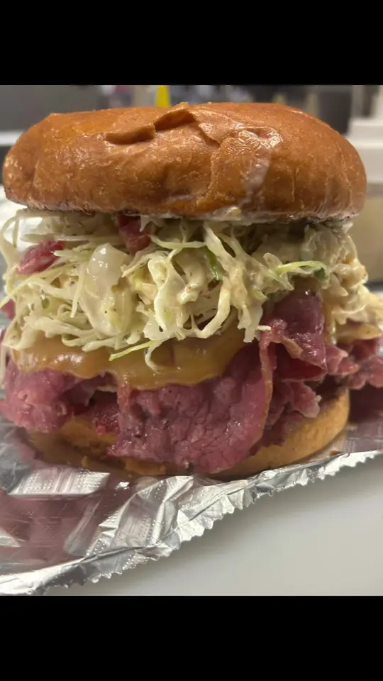 Detroit Koney GA in Hiram showing corned beef, onion rolls, video by detroitkoneyga on TikTok