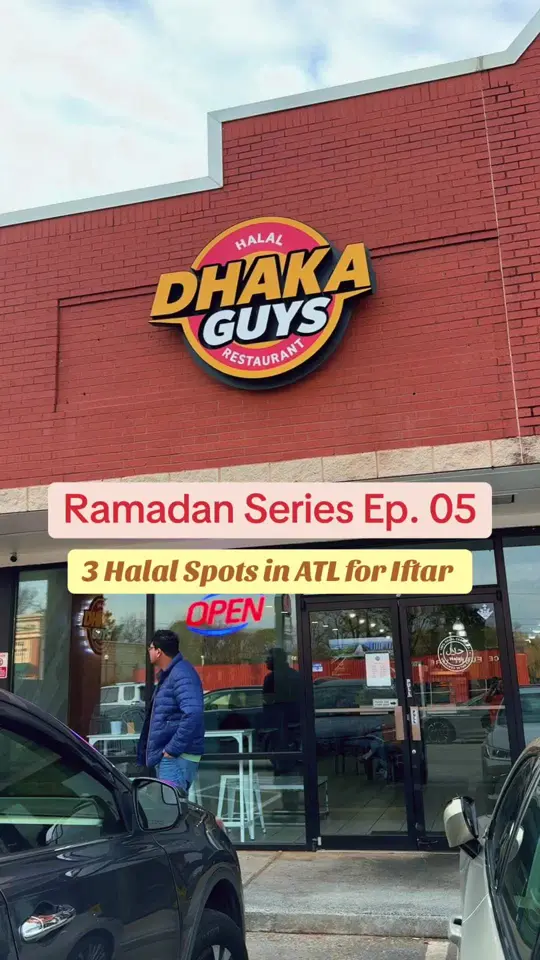 Dhaka Guys Halal Restaurant in Doraville showing restaurant visit, halal food, iftar, video by atlantafoodies on TikTok