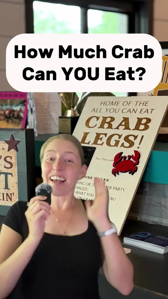 Dive Southern Coastal Kitchen in Canton showing event, all-you-can-eat crab legs contest, video by katevalor on TikTok