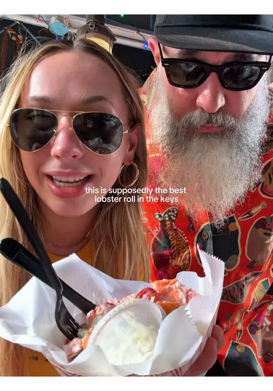 DJ's Clam Shack in Key West showing food, lobster roll, video by itsnoraschneider on TikTok