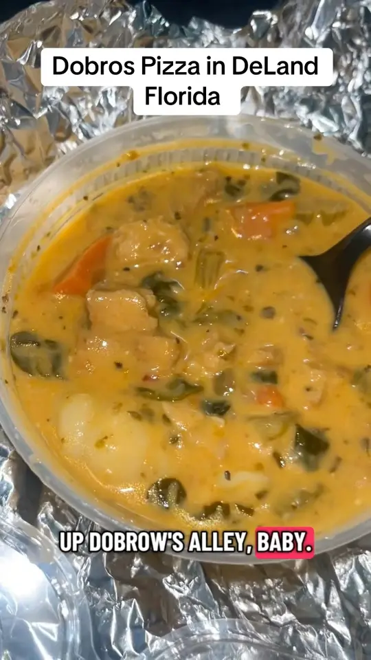 Dobro's Restaurant in Deland showing lunch, soup buffet, salad, video by The Hughley’s on Facebook