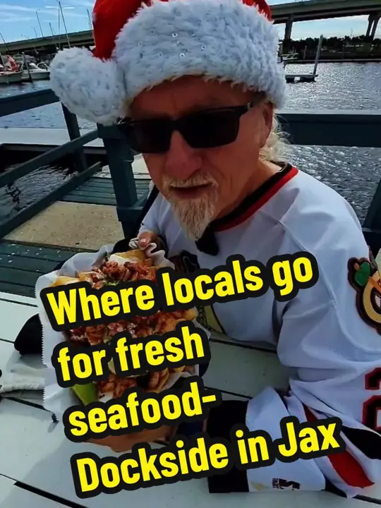 Dockside Seafood Restaurant Jax Beach in Jacksonville Beach showing restaurant visit, seafood, outdoor dining, indoor dining, video by rocknrollrealestate on TikTok