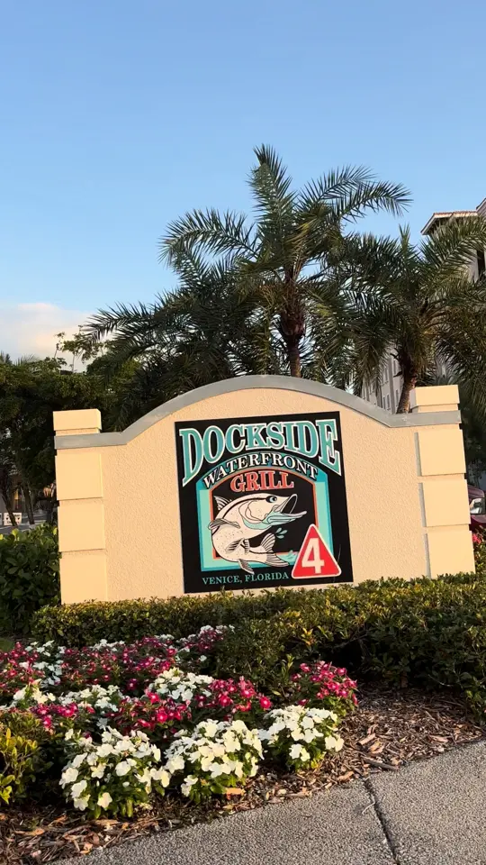 Dockside Waterfront Grill in Venice showing visit, atmosphere, video by Dockside Waterfront Grill on Facebook