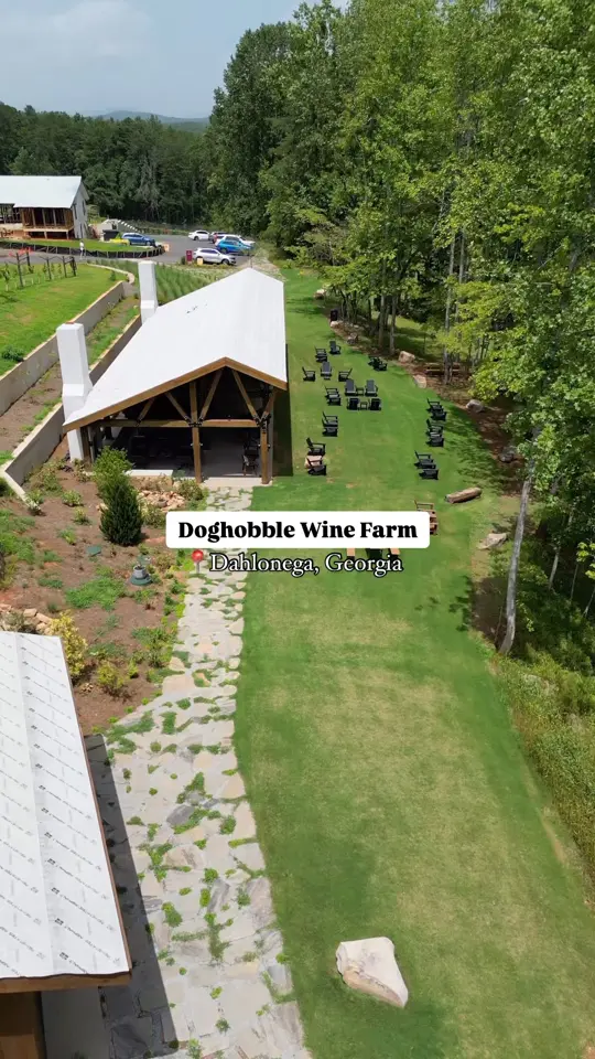 Doghobble Cellars in Blue Ridge showing visit, tasting room, wine, video by Discover Dahlonega, Georgia on Facebook