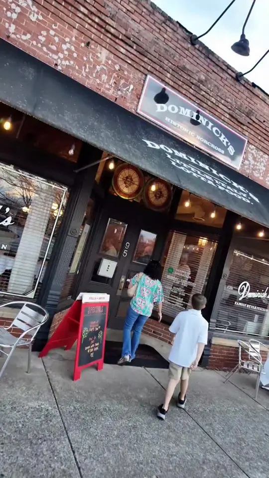 Dominick's Italian Of Historic Norcross in Norcross showing review, italian food, pasta, video by Patrick Springer on Facebook