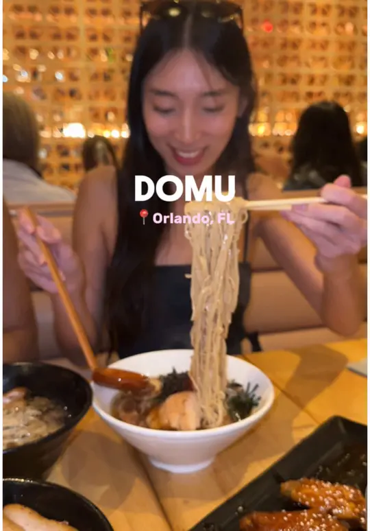 DOMU - Dr. Phillips in Orlando showing japanese cuisine, ramen, wings, video by kristinafan on TikTok