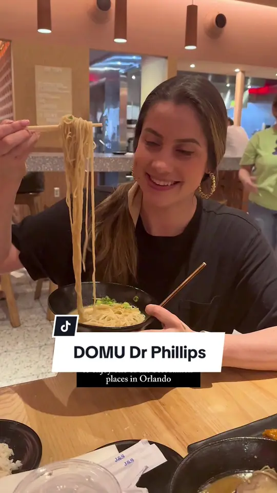 DOMU - Dr. Phillips in Orlando showing visit, aesthetics, ramen, video by cheatdayorlando on TikTok