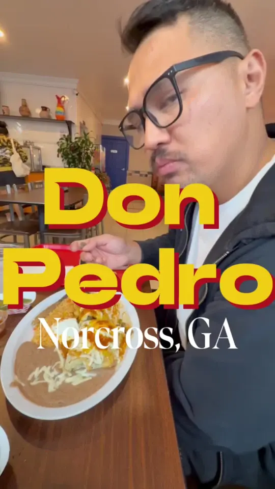 Don Pedro Mexican Food in Tucker showing restaurant visit, tacos, video by chrismomongan on TikTok