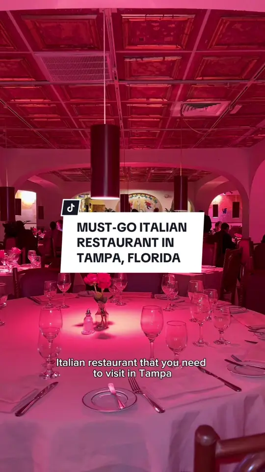 Donatello Italian Restaurant in Tampa showing review, visit, atmosphere, live music, rack of lamb, video by innythefoodie on TikTok