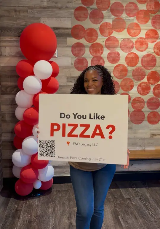Donatos Pizza in Atlanta showing pizza, visit, video by kayy_davisss on TikTok